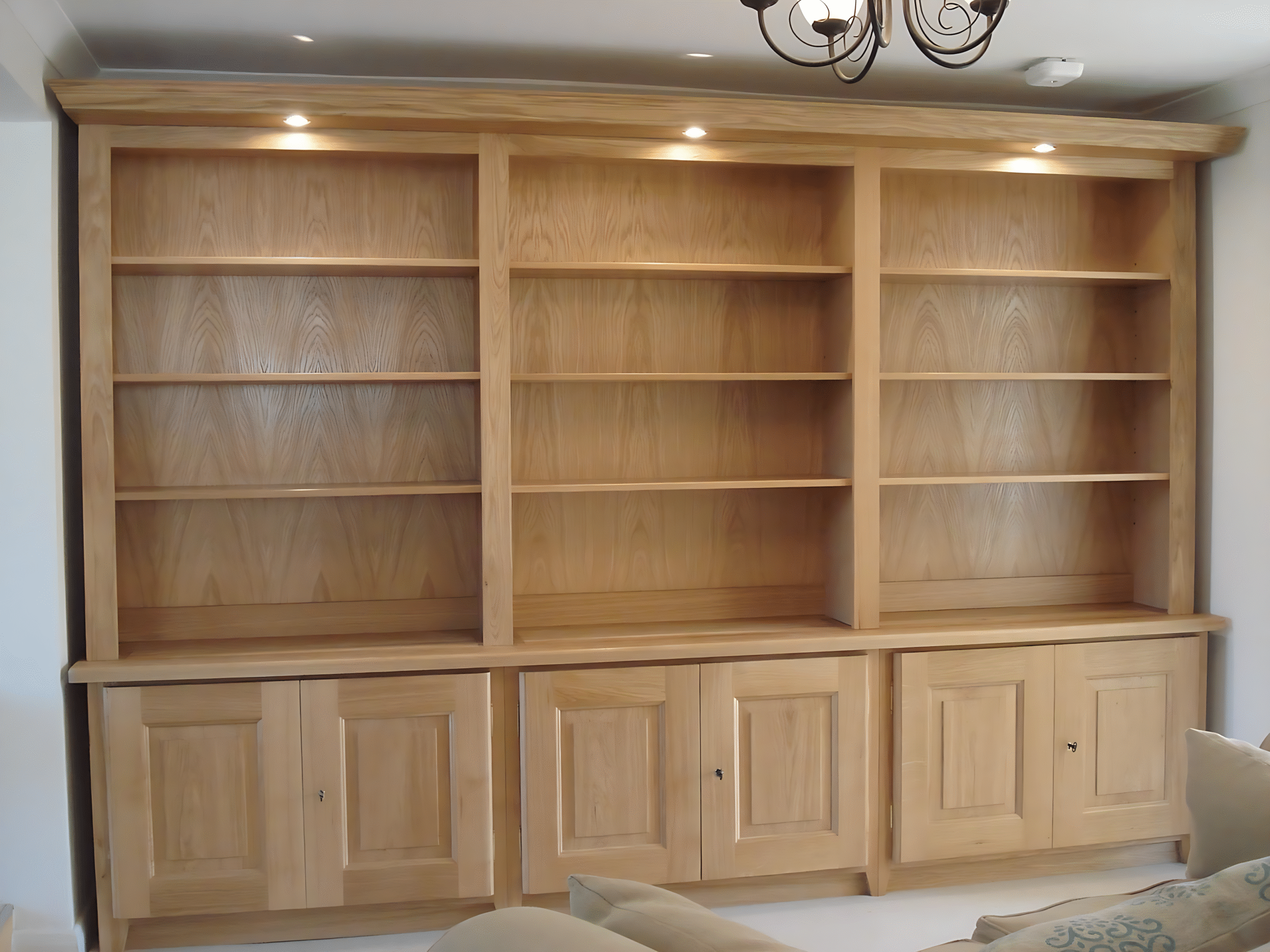 A large oak storage unit designed and constructed by Adam Harman in Horsham